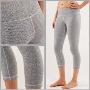 Lululemon ghost herringbone crop